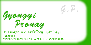 gyongyi pronay business card