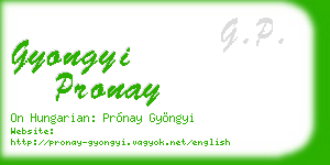 gyongyi pronay business card